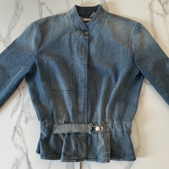 Vintage Armani Exchange Vintage Fitted Denim Jacket - Picture 1 of 6
